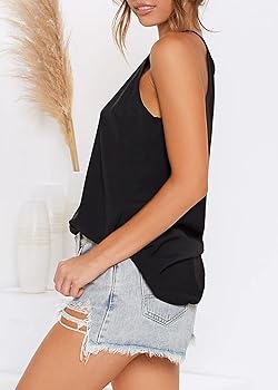 Womens Tank Top Racerback Halter Tops Sleeveless Shirts Spaghetti Strap Camisole Casual Summer Basic Blouses